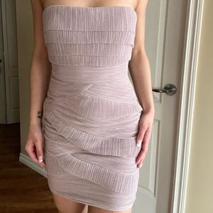 Brand new BCBGMAXAZRIA layered blush pink mini dress